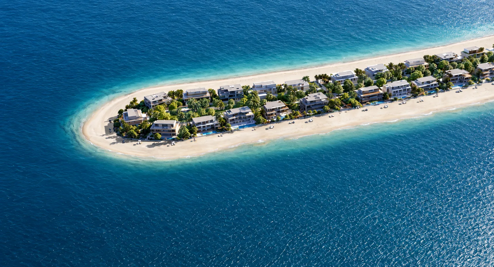 Lunaya lagoon landscape and residences
