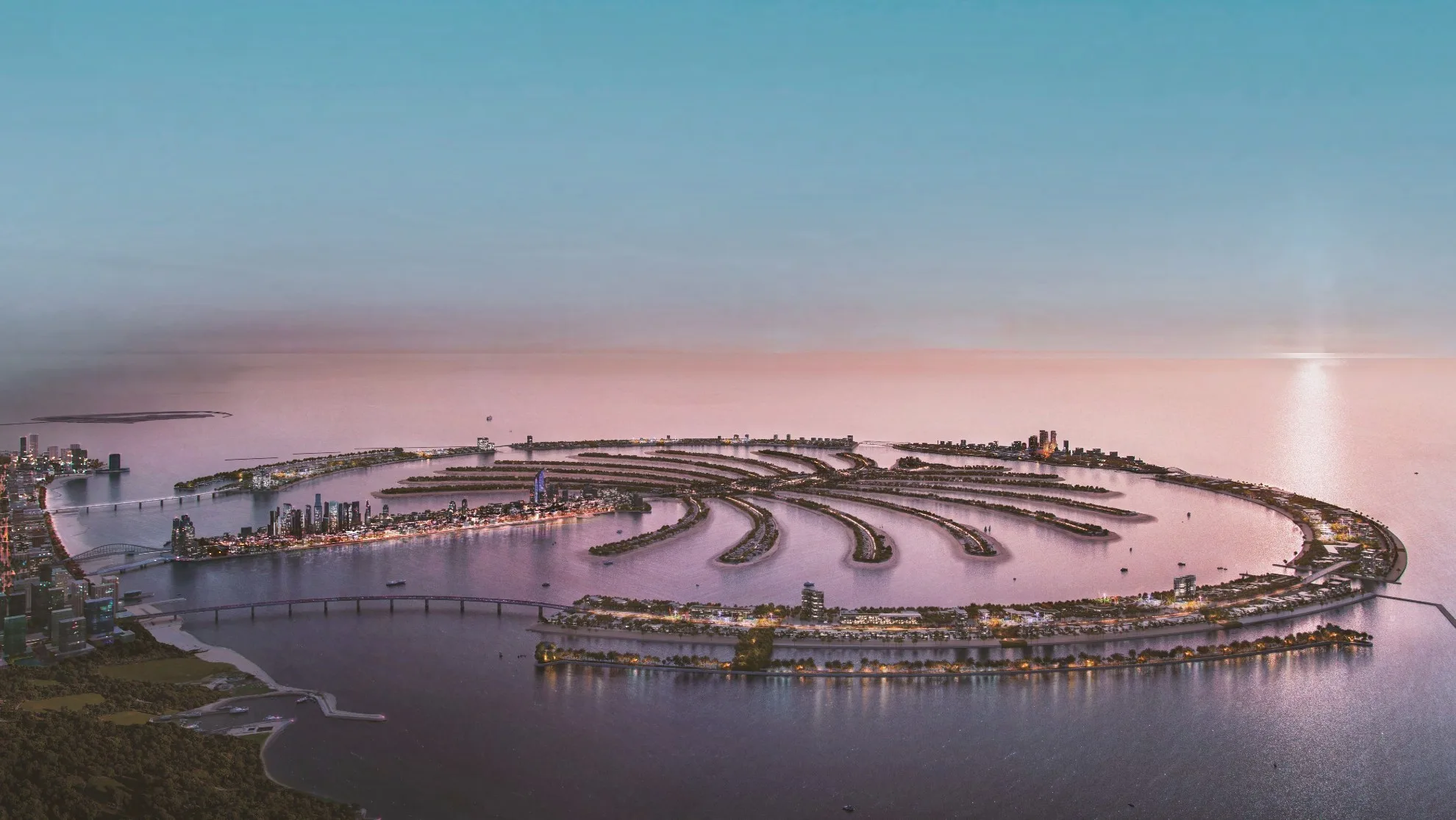 Lunaya masterplan showing lagoons, parks, villas and Lunaya Terraces