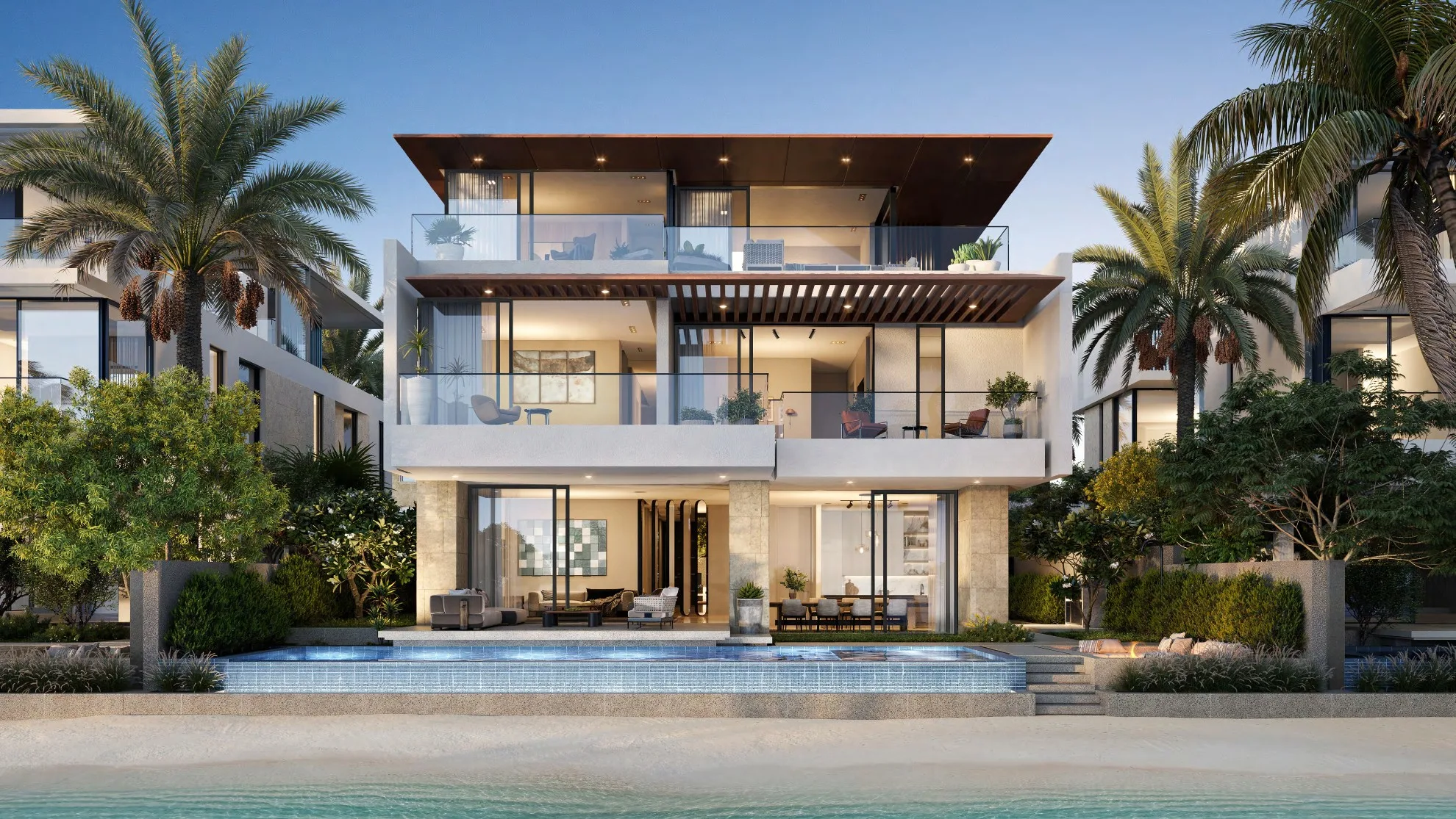 Lunaya's villa collection beside a lagoon